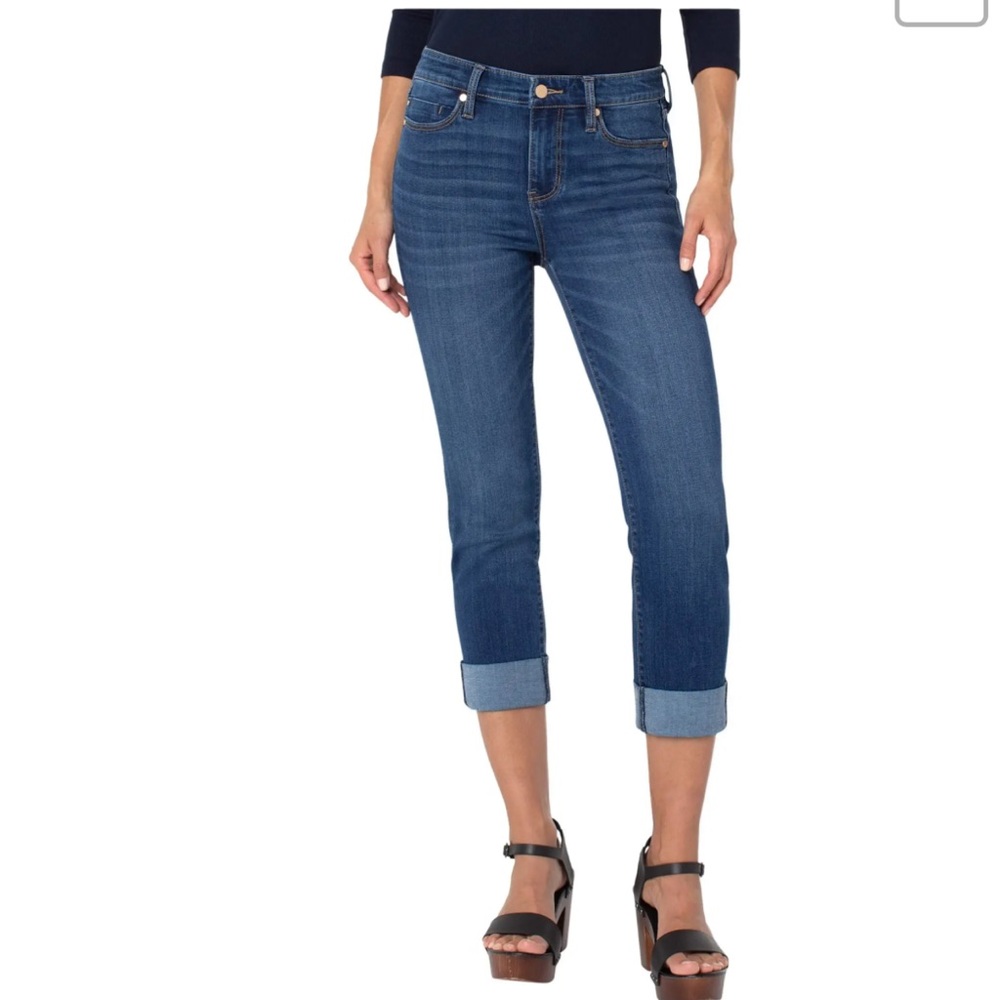 Liverpool The Crop Dark Wash Jeans